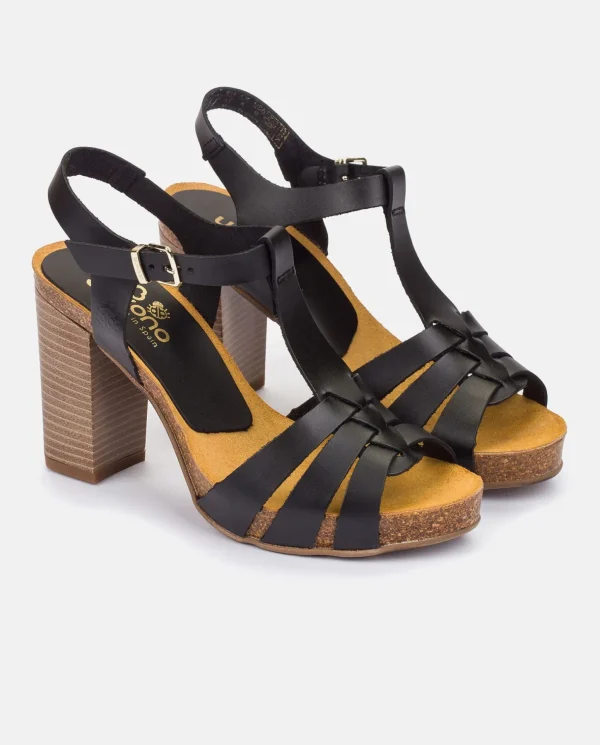 Yokono CARACAS-101 Heeled Sandal Black Fashion