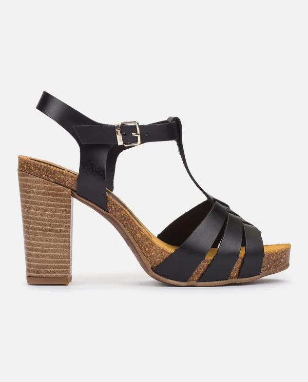 Yokono CARACAS-101 Heeled Sandal Black Fashion