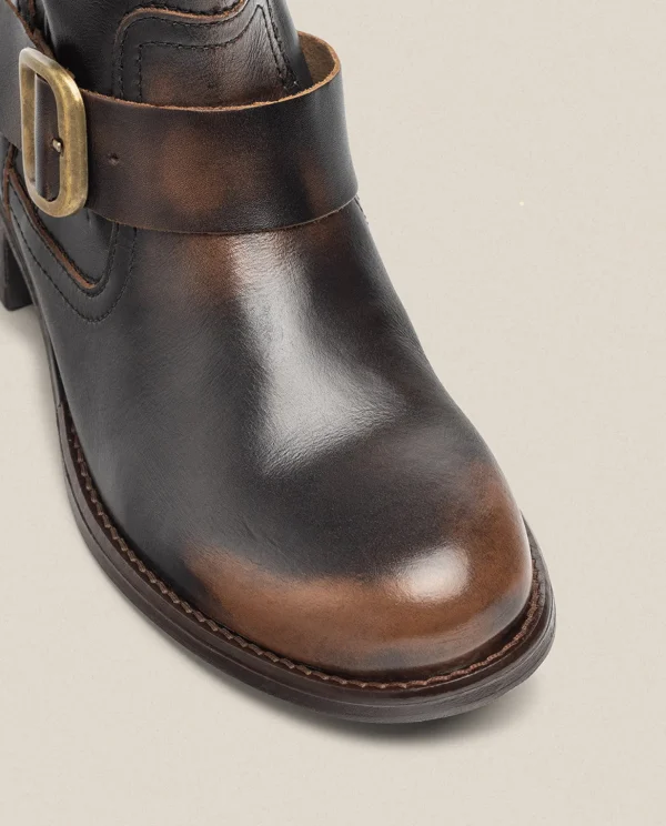 Yokono Flat Ankle Boot MONS-006 Brown New