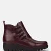 Yokono Flat Bootie ATENAS-033 Burgundy Flash Sale