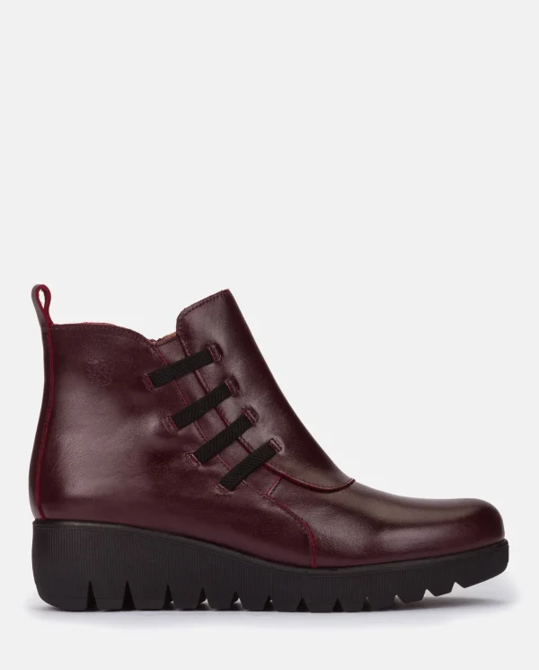 Yokono Flat Bootie ATENAS-033 Burgundy Flash Sale