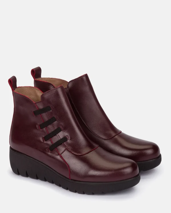 Yokono Flat Bootie ATENAS-033 Burgundy Flash Sale