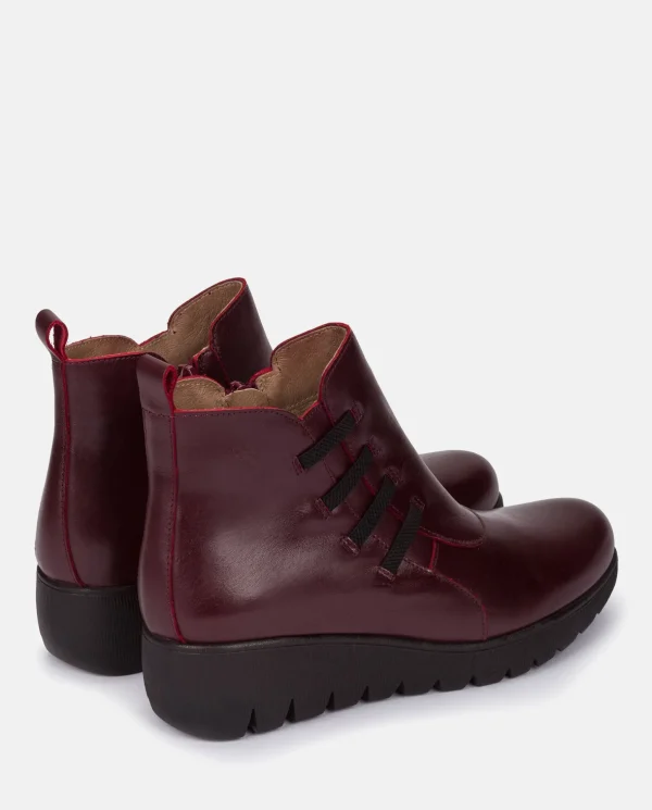 Yokono Flat Bootie ATENAS-033 Burgundy Flash Sale