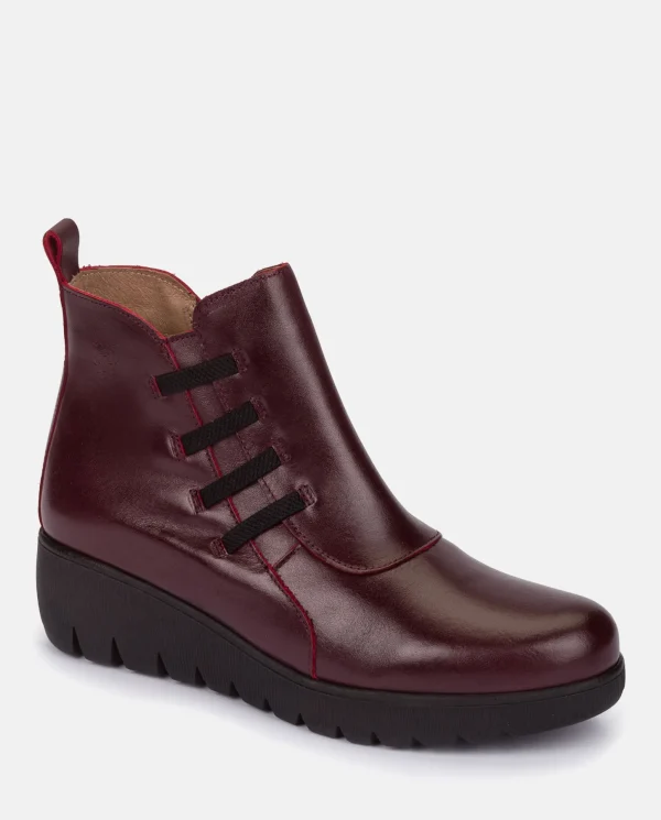 Yokono Flat Bootie ATENAS-033 Burgundy Flash Sale