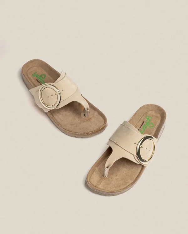 Yokono Flat Sandal GRANADA-704 Beige Best
