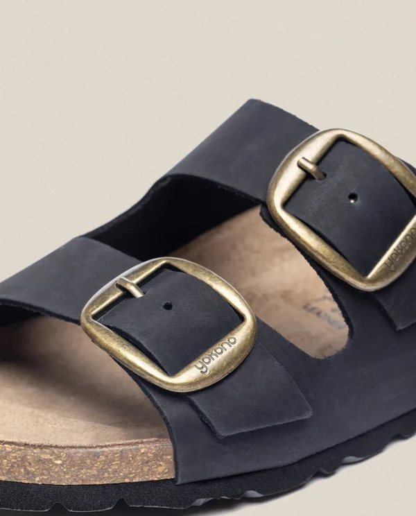 Yokono Flat Sandal GRANADA-700 Black Clearance