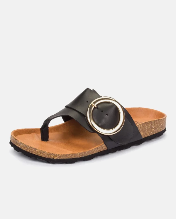 Yokono Flat Sandal GRANADA-704 Black Cheap