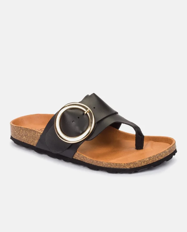 Yokono Flat Sandal GRANADA-704 Black Cheap