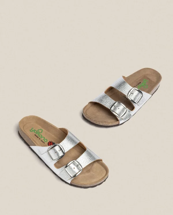 Yokono Flat Sandal GRANADA-700 Silver Hot
