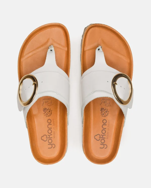 Yokono Flat Sandal GRANADA-704 White New