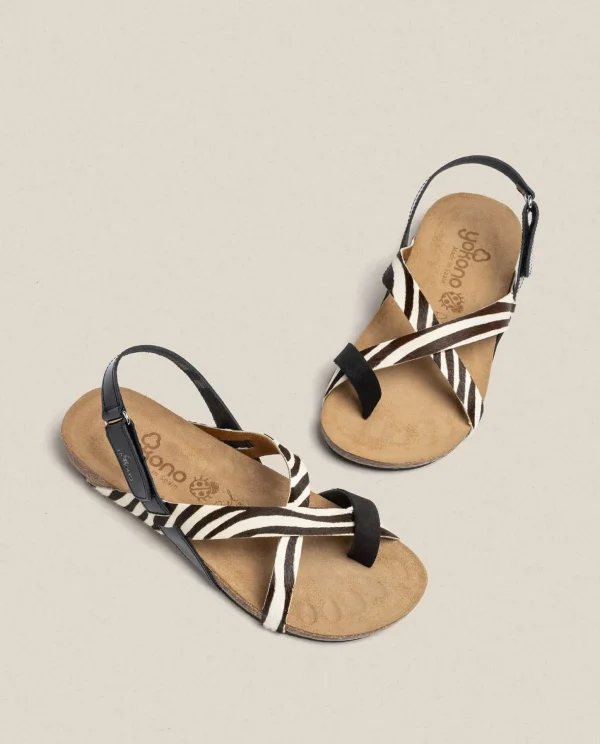 Yokono Flat Sandal IBIZA-718 Black Best Sale
