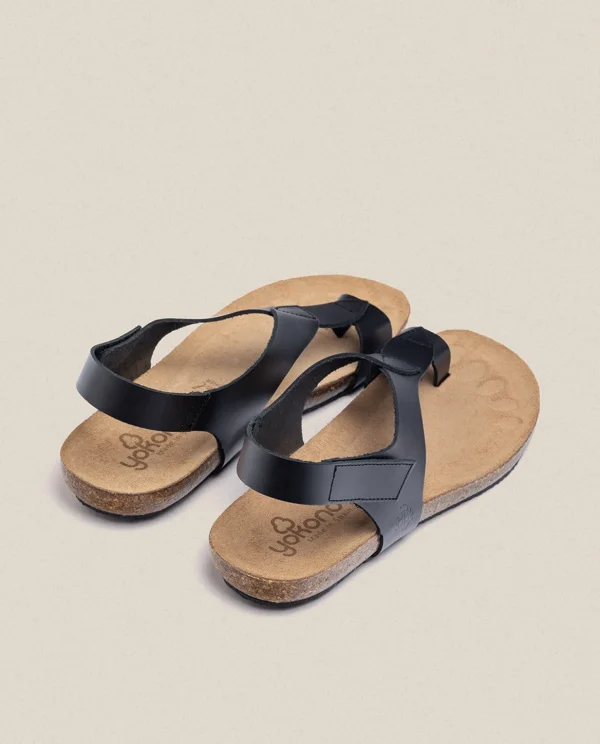 Yokono Flat Sandal IBIZA-174 Black Cheap