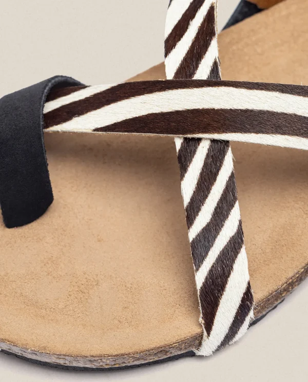 Yokono Flat Sandal IBIZA-718 Black Best Sale
