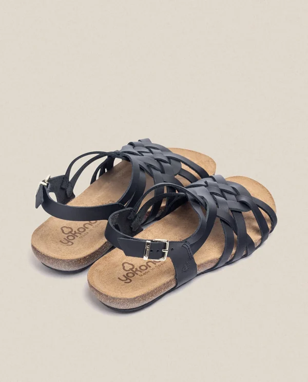 Yokono Flat Sandal IBIZA-175 Black Hot