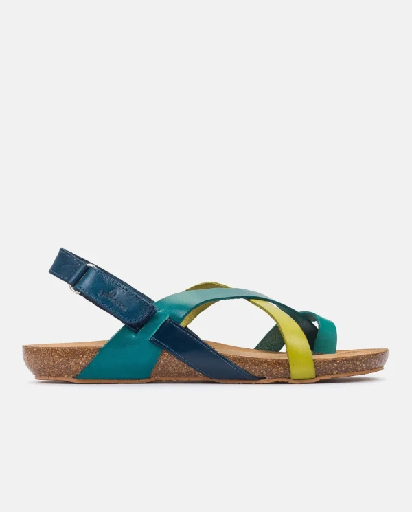 Yokono Flat Sandal IBIZA-718 Blue Cheap