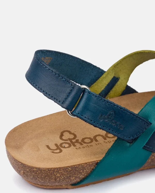 Yokono Flat Sandal IBIZA-718 Blue Cheap