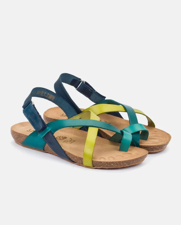 Yokono Flat Sandal IBIZA-718 Blue Cheap