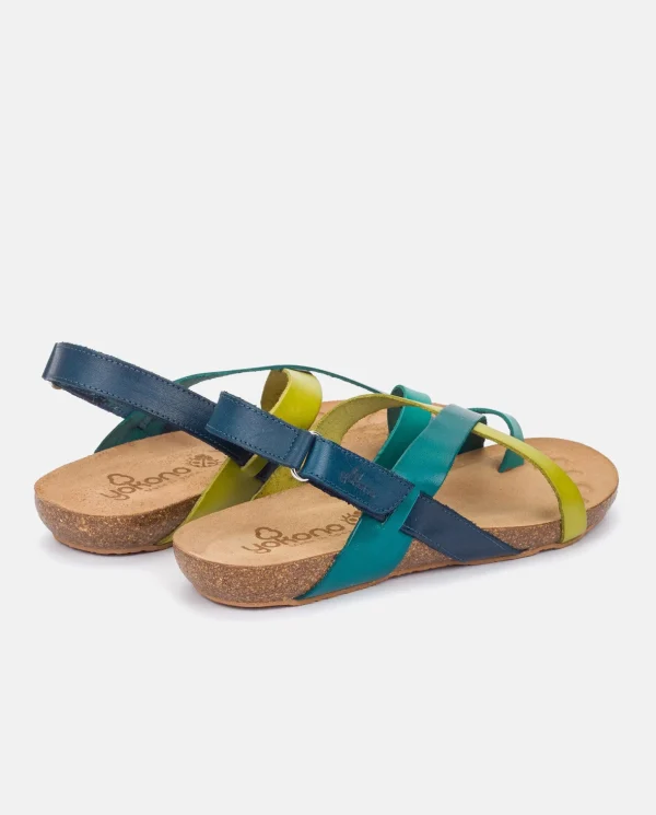 Yokono Flat Sandal IBIZA-718 Blue Cheap