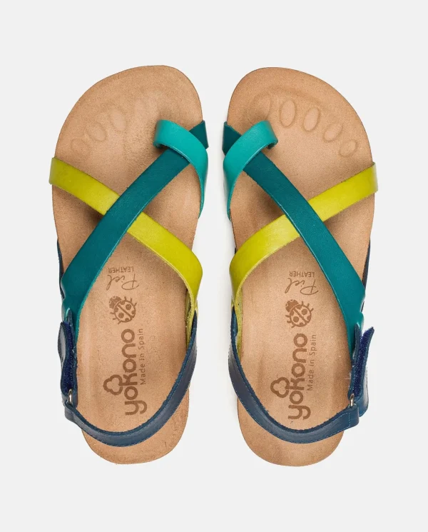 Yokono Flat Sandal IBIZA-718 Blue Cheap