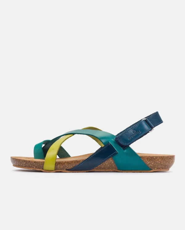 Yokono Flat Sandal IBIZA-718 Blue Cheap