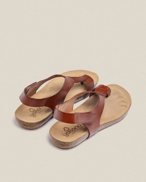 Yokono Flat Sandal IBIZA-174 Brown New