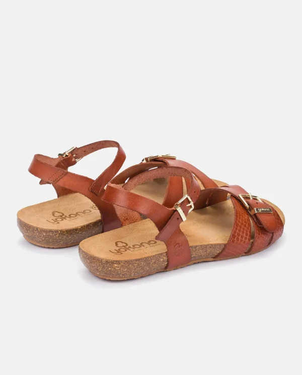 Yokono Flat Sandal IBIZA-185 Brown Best Sale