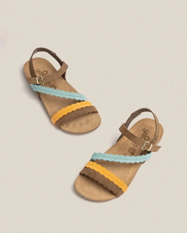 Yokono Flat Sandal IBIZA-176 Orange Cheap
