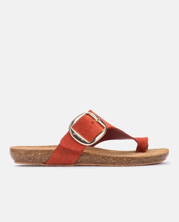 Yokono Flat Sandal IBIZA-205 Orange Outlet