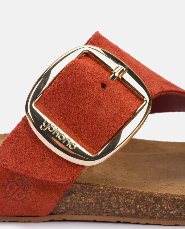 Yokono Flat Sandal IBIZA-205 Orange Outlet