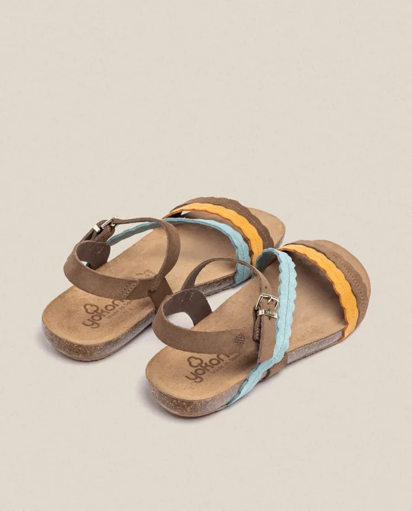 Yokono Flat Sandal IBIZA-176 Orange Cheap