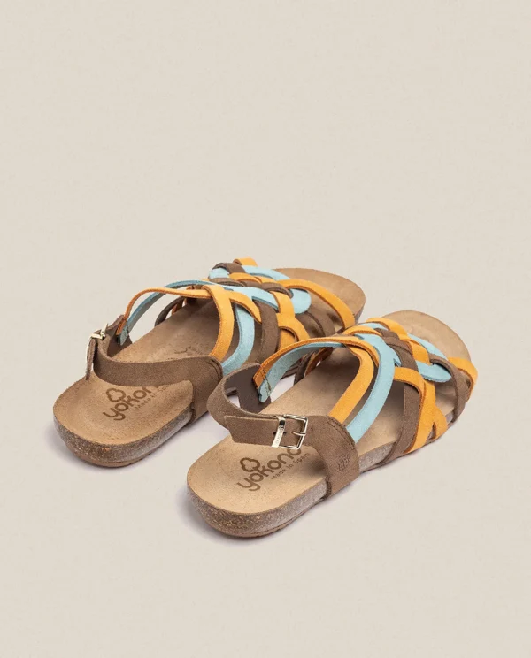 Yokono Flat Sandal IBIZA-175 Orange Cheap