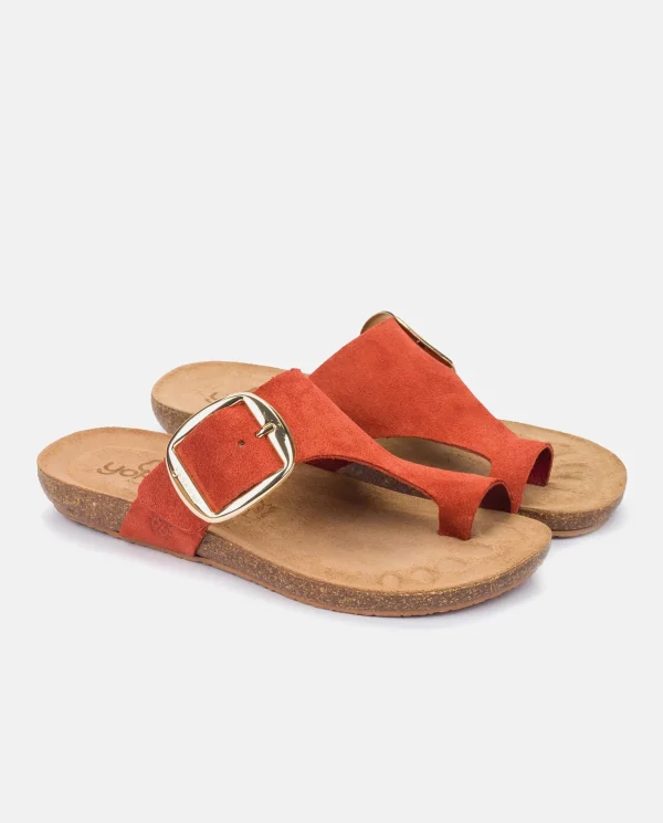 Yokono Flat Sandal IBIZA-205 Orange Outlet