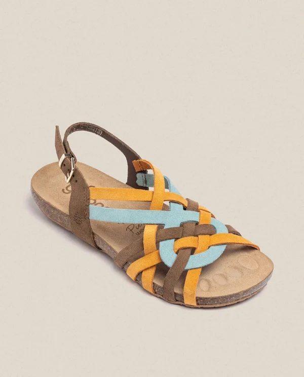 Yokono Flat Sandal IBIZA-175 Orange Cheap