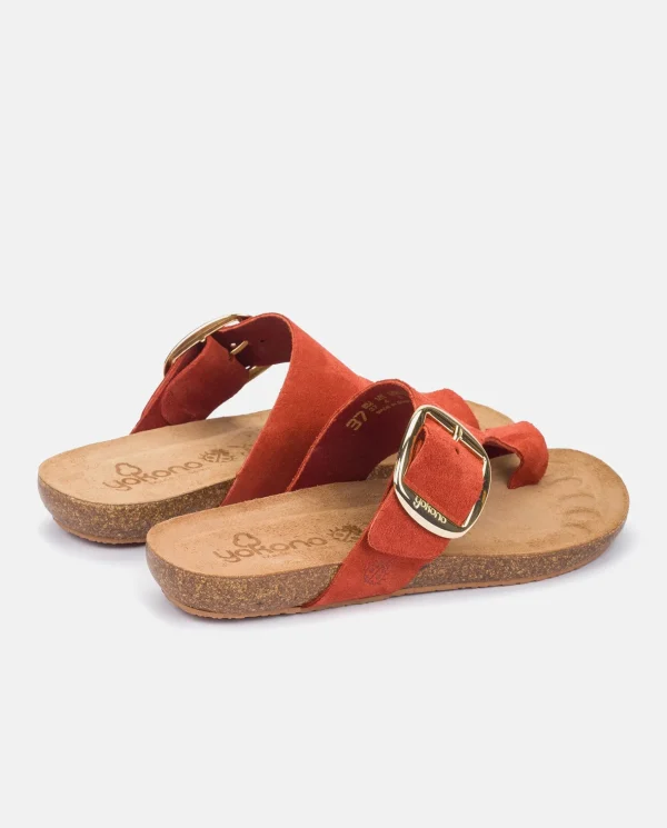 Yokono Flat Sandal IBIZA-205 Orange Outlet