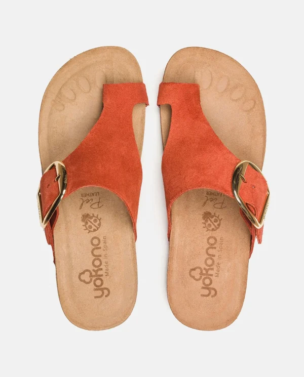 Yokono Flat Sandal IBIZA-205 Orange Outlet