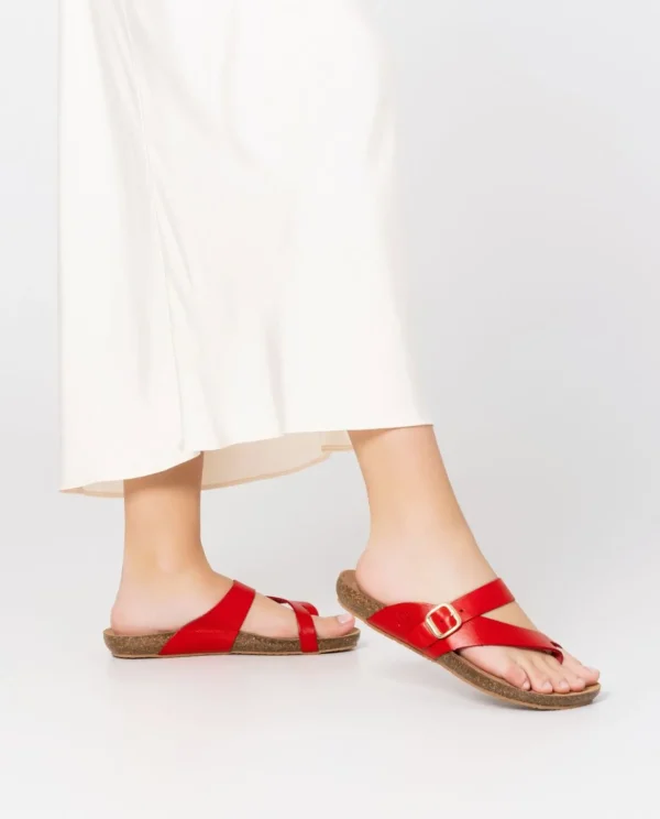 Yokono Flat Sandal IBIZA-013 Red Shop