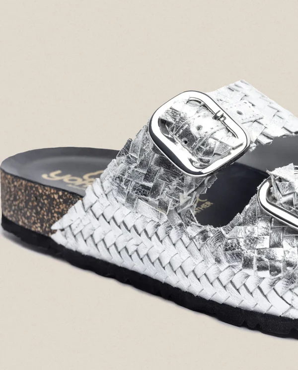Yokono Flat Sandal Jerba 143 Silver Best