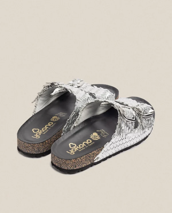 Yokono Flat Sandal Jerba 143 Silver Best
