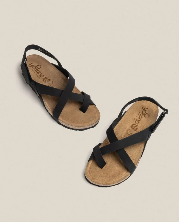 Yokono Flat Sandal JERBA-718 Black Sale