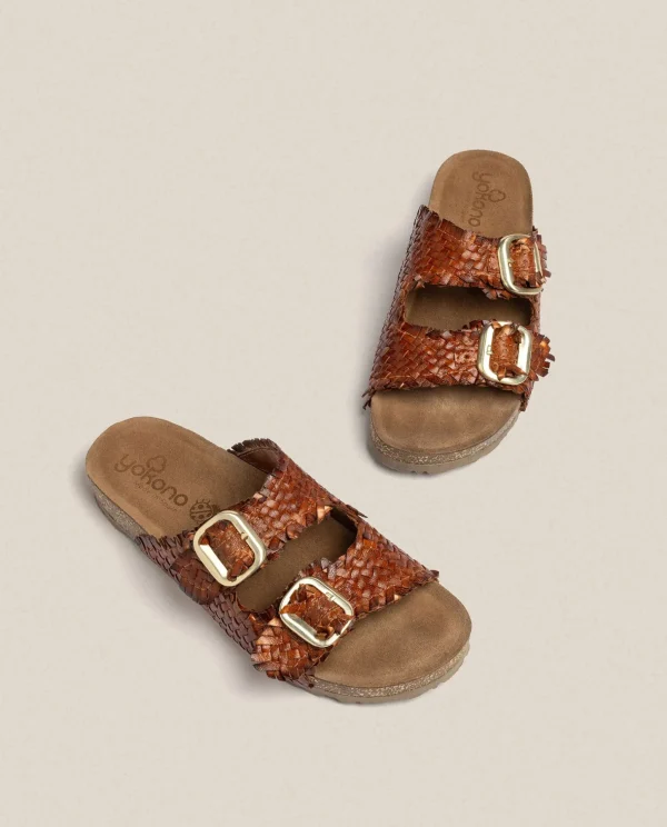 Yokono Flat Sandal JERBA-143 Brown Shop