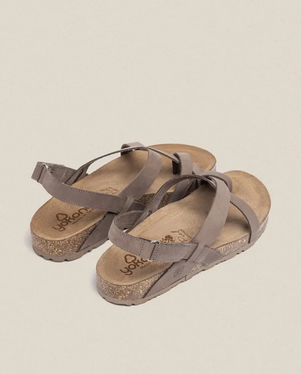 Yokono Flat Sandal JERBA-718 Brown Clearance