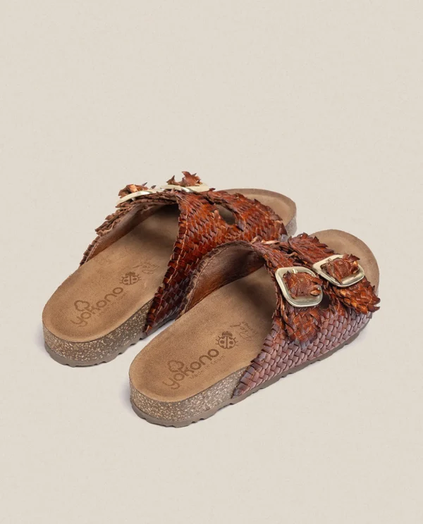 Yokono Flat Sandal JERBA-143 Brown Shop