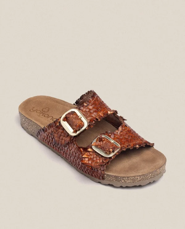 Yokono Flat Sandal JERBA-143 Brown Shop
