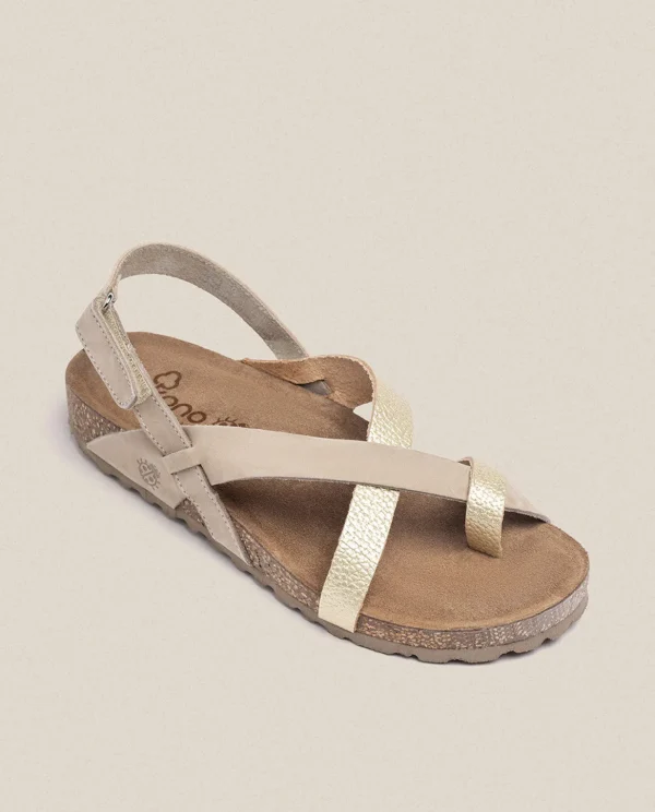 Yokono Flat Sandal JERBA-718 Gold Sale