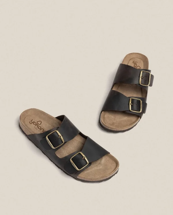 Yokono Flat Sandal MACAM 150 Brown Discount