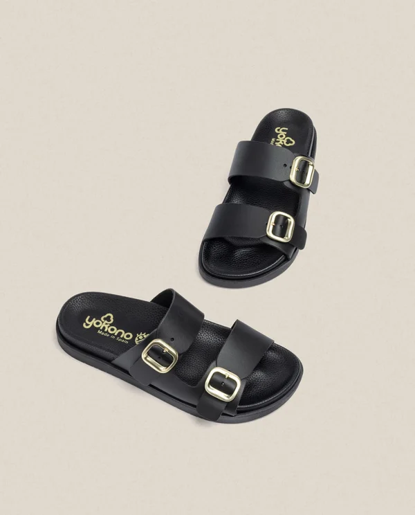 Yokono Flat Sandal MORENA-004 Black Flash Sale