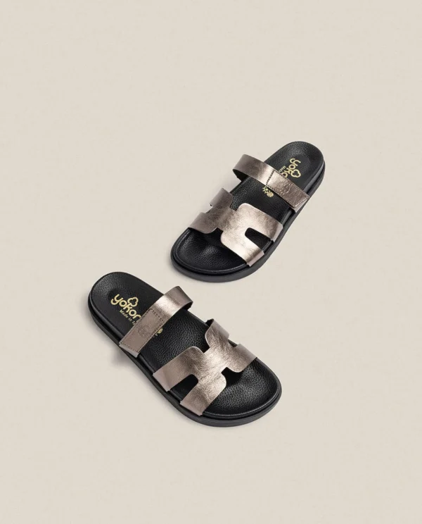 Yokono Flat Sandal MORENA-125 Grey Fashion