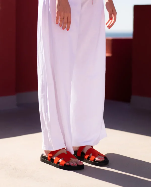Yokono Flat Sandal MORENA-125 Red Hot