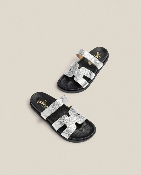 Yokono Flat Sandal MORENA-125 Silver Cheap