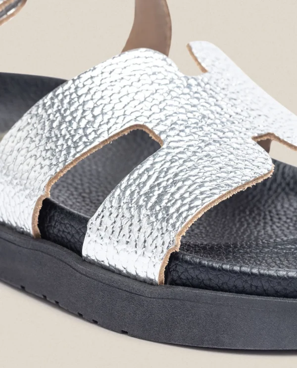 Yokono Flat Sandal MORENA-125 Silver Cheap